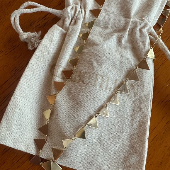 Elizabeth Lyn Gold Triangle Necklace - Picture 2 of 4